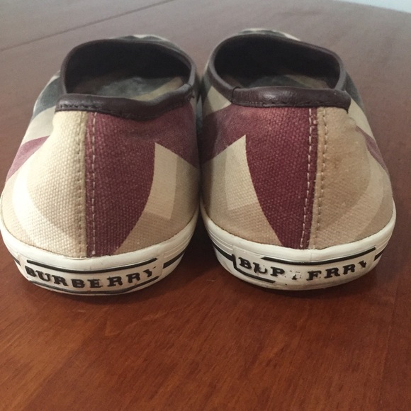 Burberry espadrille canvas / leather shoe flats - Picture 3 of 8